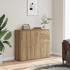 kézműves tölgyfa tálalószekrény 91 x 29,5 x 75 cm