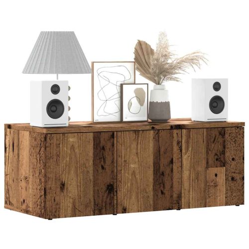 TV szekrény Régi fa 80x34x30 cm Gépelt fa