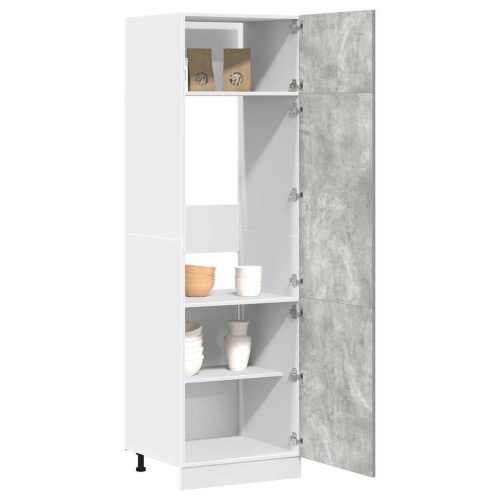 betonszürke forgácslap szekrény hűtőhöz 60 x 57 x 207 cm