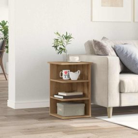   kézműves tölgy színű szerelt fa tálalószekrény 35x35x55 cm