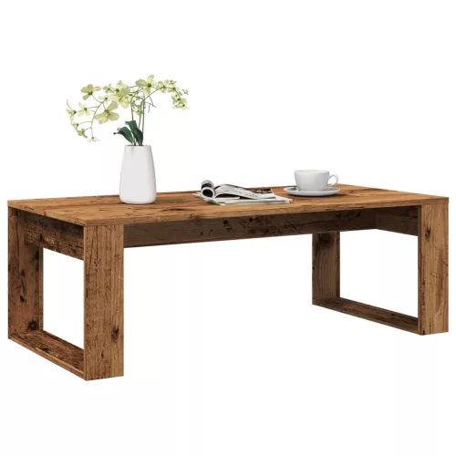 antik fa színű szerelt fa dohányzóasztal 102 x 50 x 35 cm