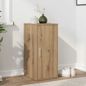   kézműves tölgy színű szerelt fa cipősszekrény 32 x 35 x 70 cm