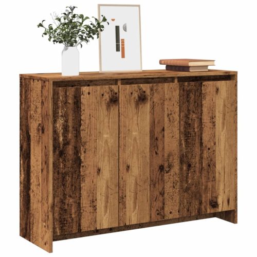 antik fa színű szerelt fa tálalószekrény 102 x 33 x 75 cm