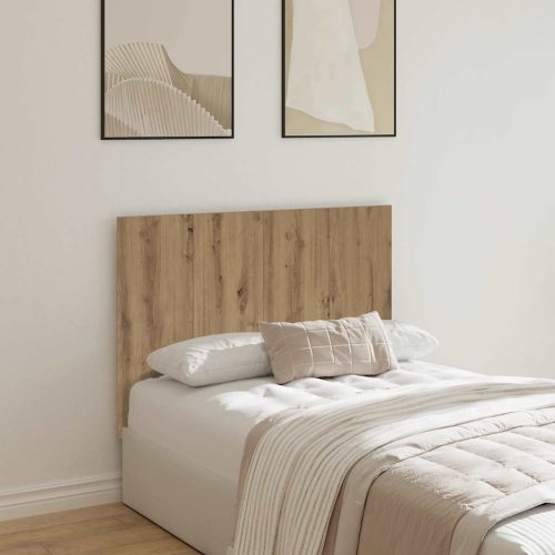 kézműves tölgy színű szerelt fa ágyfejtámla 120x1,5x80 cm