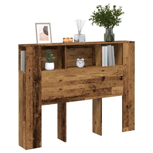 antik fa színű szerelt fa áthidalószekrény 140x18,5x102,5 cm