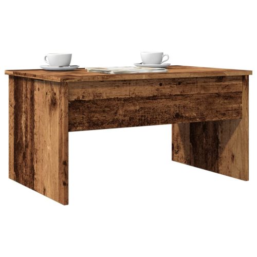 antik fa színű szerelt fa dohányzóasztal 80 x 50,5 x 41,5 cm