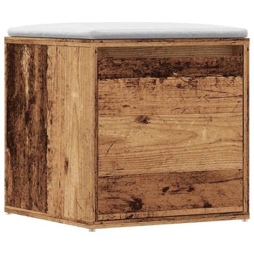 antik fa szerelt fa tárolódoboz 40,5 x 40 x 40 cm