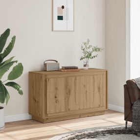   102 x 35 x 55 cm-es műfából készült kézműves tölgyfa tálalószekrény