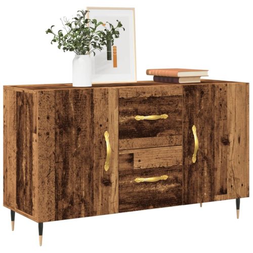 antik fa színű szerelt fa tálalószekrény 100 x 36 x 60 cm