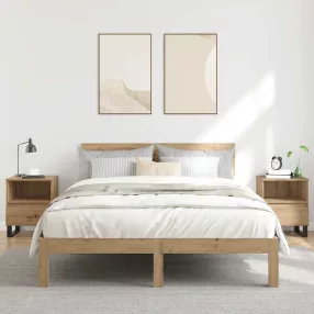   2 db kézműves tölgy színű éjjeliszekrény 40 x 35 x 50 cm