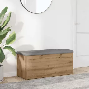   vidaXL kézműves tölgyfa tárolópad 102 x 42 x 45 cm rétegelt fából