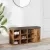 antik fa szerelt fa cipőtároló pad 102x32x50 cm