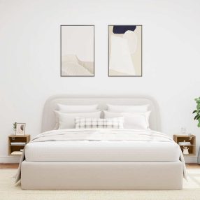   2 db kézműves tölgy színű fali TV-szekrény LED-del 30x28,5x30cm