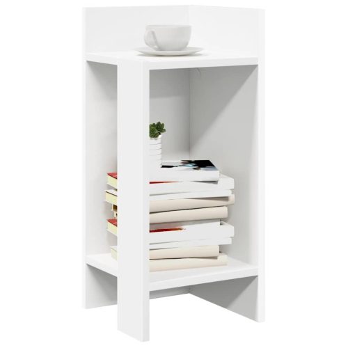 2 db fehér kisasztal polccal 25,5 x 27 x 60 cm