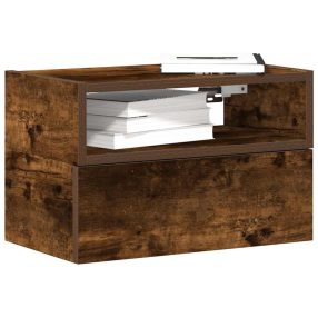   2db füstös tölgy színű fali éjjeliszekrény 45 x 26 x 28,5 cm