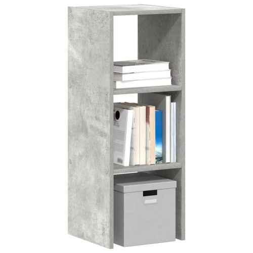 betonszürke szerelt fa könyvespolc halmozható 30 x 30 x 80 cm