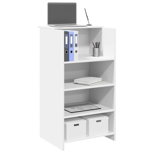 recepciós pult fehér 55x50x103,5 cm szerelt fa