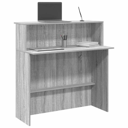 recepciós pult szürke sonoma 100x50x103,5 cm szerelt fa