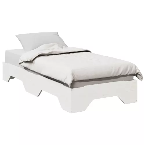 ágy matrac nélkül rakásolható fehér 90x190 cm tömör fa