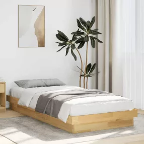 tömör tölgyfa ágykeret matrac nélkül 80x200 cm