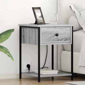   Éjjeliszekrény fiókkal Szürke sonoma 42 x 41 x 56 cm Faanyag