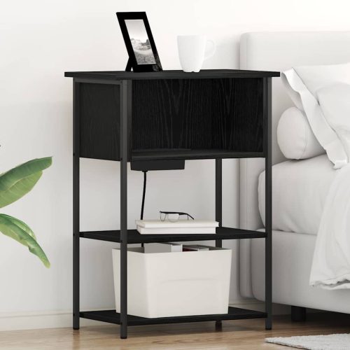 Éjjeliszekrény Musta tammi 55 x 31 x 76 cm Faanyag