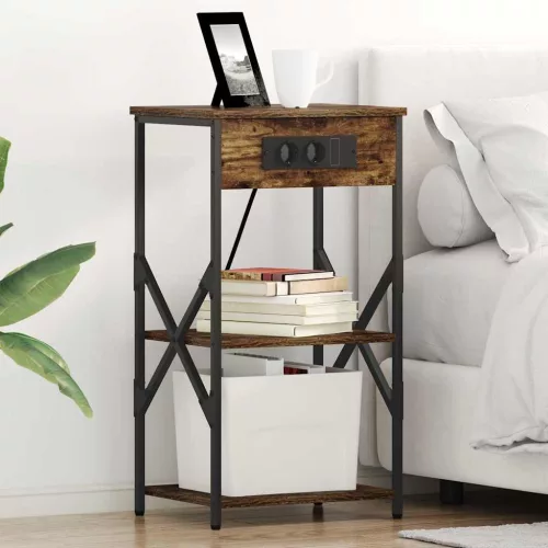 Éjjeli Szekrények 2 pcs Füstölt tölgy 41 x 31 x 76 cm Faanyag