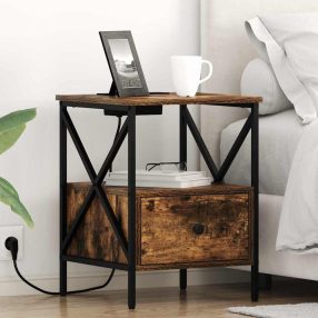   Éjjeliszekrény Füstölt tölgy 41.5 x 40.5 x 55 cm Faanyag