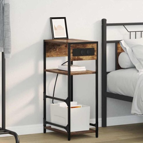 Éjjeliszekrény fiókkal Füstölt tölgy 40 x 27 x 76 cm Faanyag