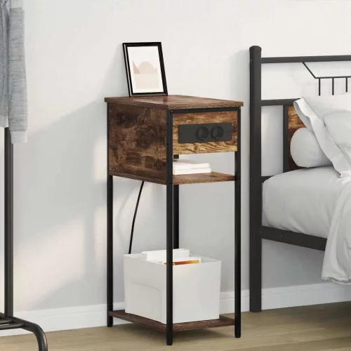 Éjjeliszekrény Füstölt tölgy 28.1 x 40.9 x 75 cm Faanyag