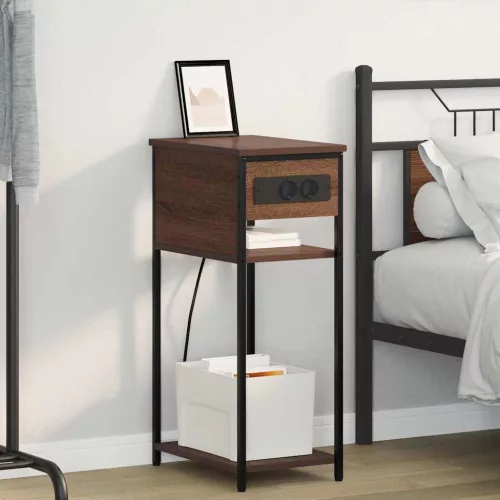 Éjjeliszekrény barna tölgy 41 x 28 x 76 cm Faanyag