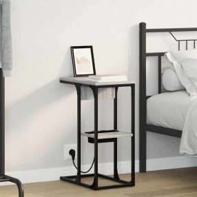 Éjjeli asztal Szürke sonoma 41.5 x 26 x 60.5 cm Faanyag