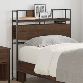   Tároló fejtámla polcokkal fejtámlával barna tölgy 80 cm Faanyag