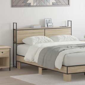   Tárolós Fejtámla Töltő Állomással sonoma tölgy 120 cm Faanyag