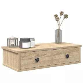 Falipolc fiókokkal sonoma tölgy 60x28x15 cm műszaki fa