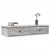 szürke sonoma szerelt fa falipolc fiókokkal 100 x 37,5 x 19 cm