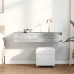 Falipolc fiókokkal szürke sonoma 100x36x19 cm műszaki fa