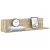 2 db sonoma tölgy színű szerelt fa fali polc 75 x 16,5 x 16,5cm
