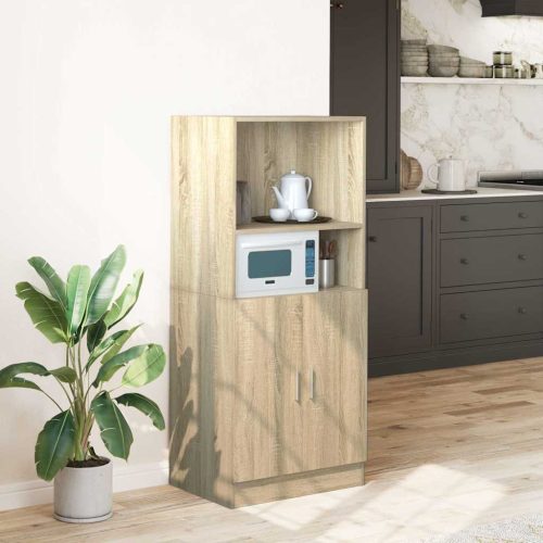 vidaXL sonoma tölgy színű szerelt fa konyhaszekrény 57x41,5x131,5 cm