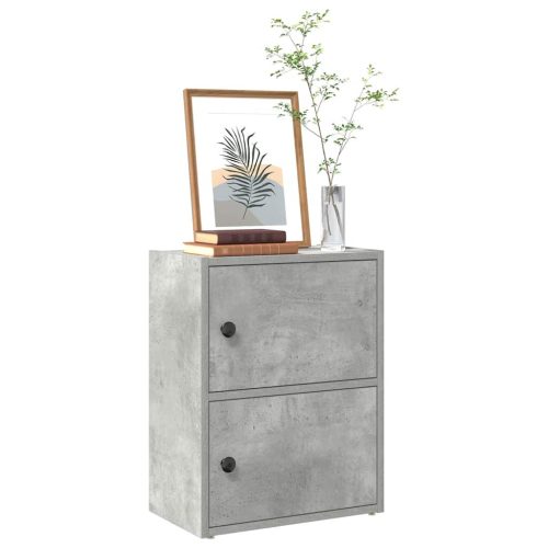 betonszürke szerelt fa könyvespolc 40x24x52 cm