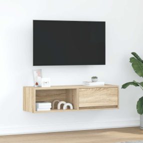 sonoma tölgy színű szerelt fa TV-szekrény 100x31x25,5cm