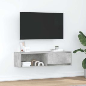 betonszürke szerelt fa TV-szekrény 100x31x25,5cm