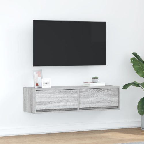TV Szekrény Szürke Sonoma 100x31x25,5 cm Szerelt Fa