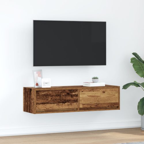 TV Szekrény Régi Fa 100x31x25,5 cm Műanyag Fa