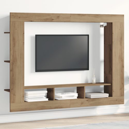 Tv állvány falra szerelhető, Artisan tölgy, 152x22x113 cm