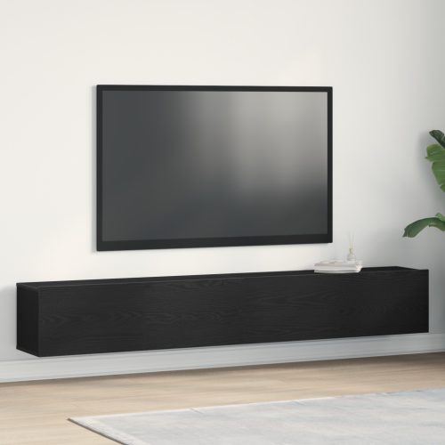 TV szekrénykék 2 db Fekete tölgy 100x30x30 cm Műanyag