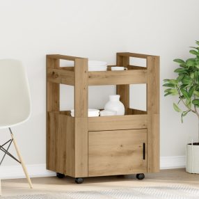 Konyhai Trolly Mesteri Tölgy 60x45x80 cm Mérnöki Fa