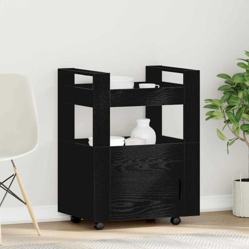 Konyhai kocsi Musta tammi 60 x 45 x 80 cm Faanyag