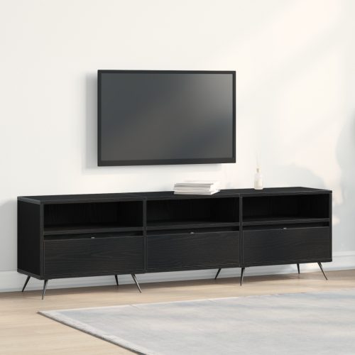 TV Szekrény Fekete 150x30x44,5 cm Műanyag