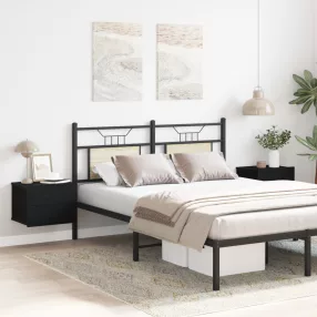 Éjjeli szekrények 2 db Fekete Tölgy 40x30x30 cm Műanyag